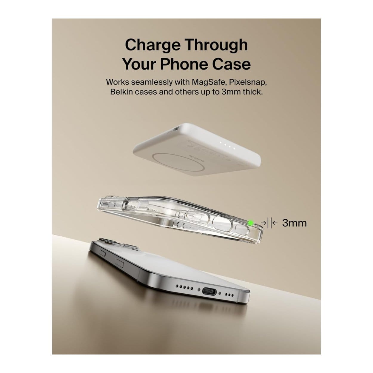 Belkin BoostCharge 5000mAh Slim Magnetic Powerbank White BPD010HQWH - Image 9