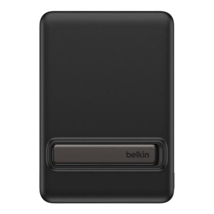 Belkin BoostCharge Qi2 5000mAh 15W Slim Magnetic Power Bank with Kickstand - Black BPD011HQBK
