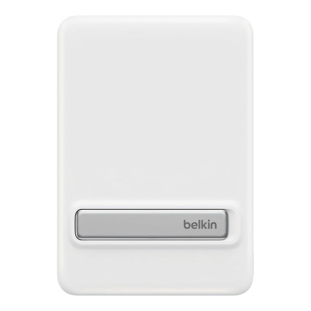 Belkin BoostCharge Qi2 5000mAh 15W Slim Magnetic Power Bank with Kickstand - White BPD011HQWH