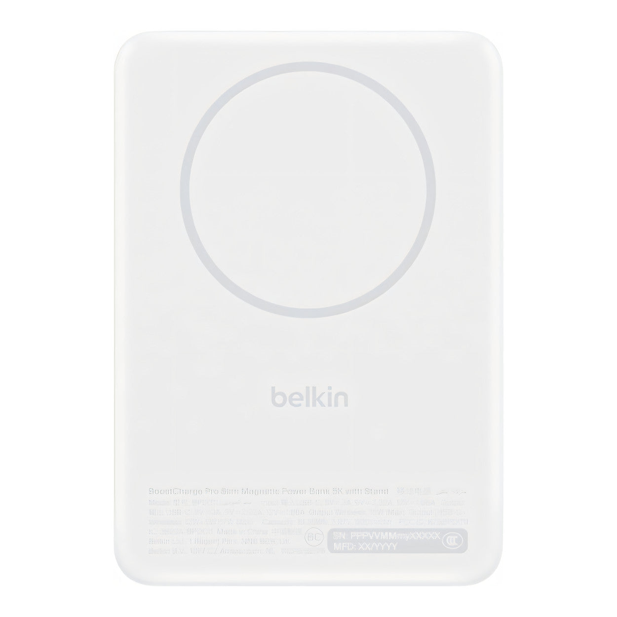 Belkin BoostCharge Qi2 5000mAh 15W Slim Magnetic Power Bank with Kickstand - White BPD011HQWH - Image 2