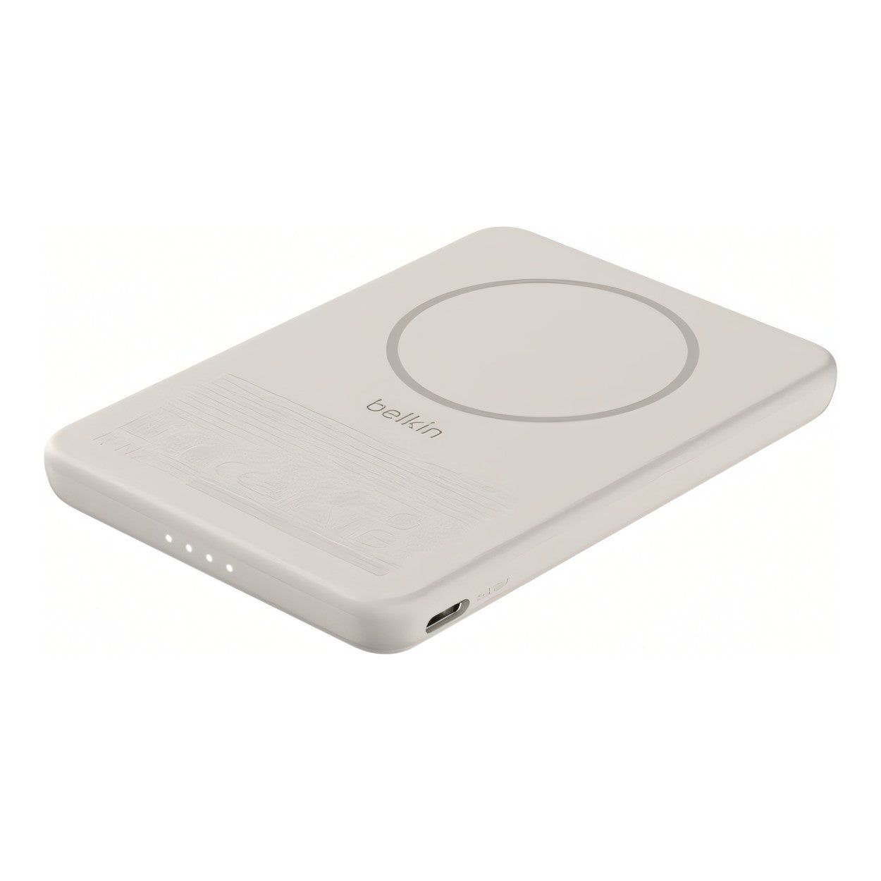 Belkin BoostCharge 5000mAh Slim Magnetic Power Bank - Sand BPD020HQSA - Image 2