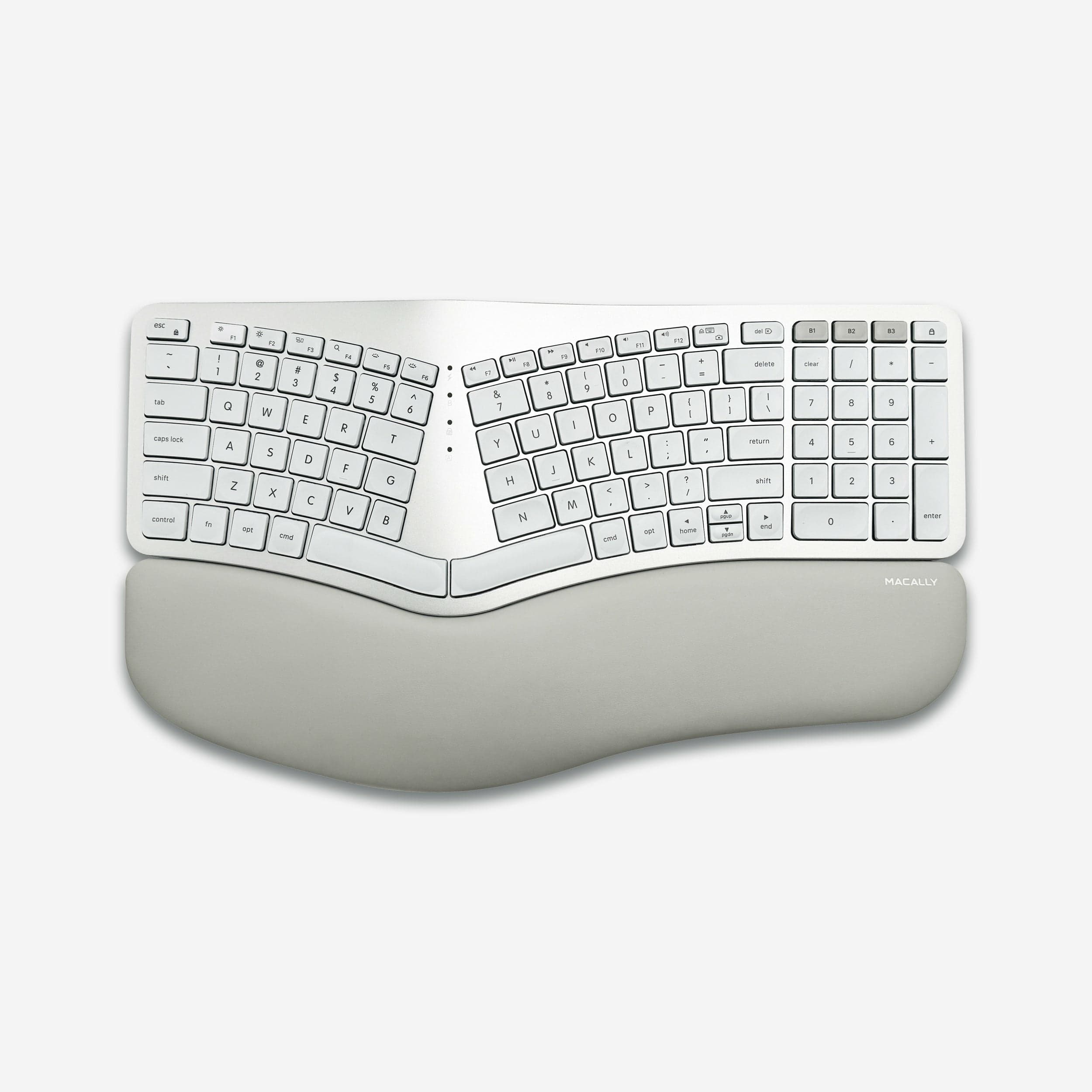 Macally Wireless Ergonomic Keyboard for Mac BTBLERGO2A - Image 5