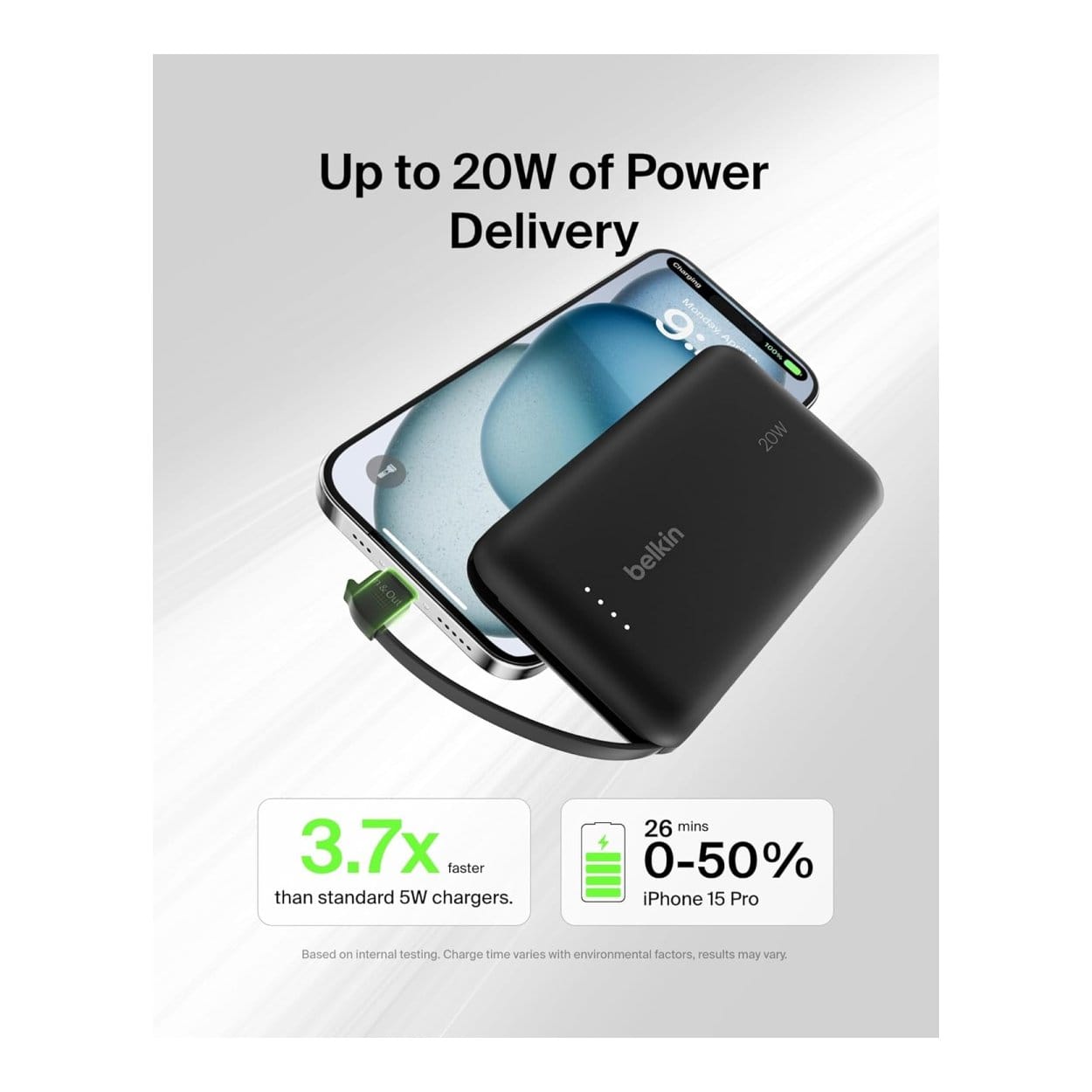 Belkin BoostCharge 10000 mAh Power Bank Black BU041KQBK - Image 2