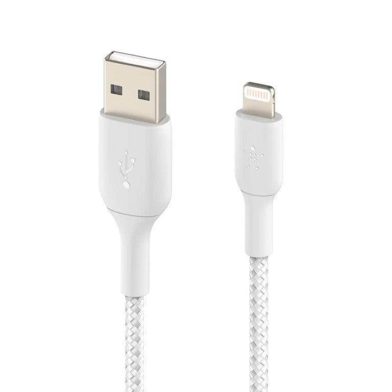 Belkin BoostCharge Lightning to USB Type-A 2m Braided Cable White CAA002BT2MWH - Image 3