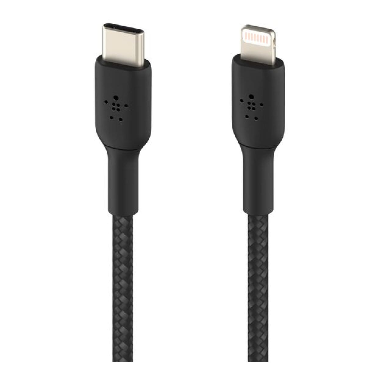 Belkin BoostCharge Pro 1m Braided USB-C to Lightning Cable - Black CAA004BT1MBK - Image 3