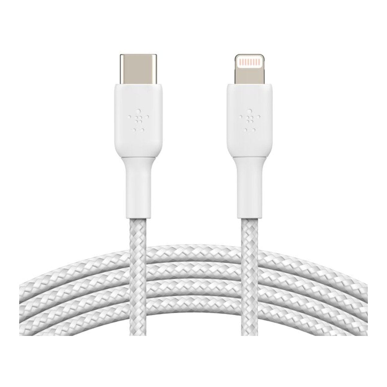 Belkin 2m BoostCharge 30W Braided USB-C to Lightning Cable White CAA004BT2MWH - Image 2