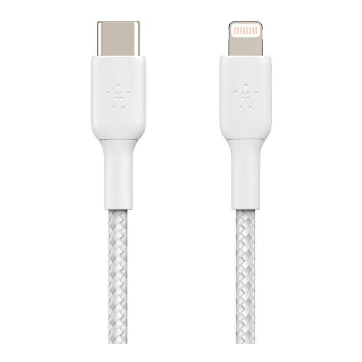 Belkin 2m BoostCharge 30W Braided USB-C to Lightning Cable White CAA004BT2MWH - Image 3