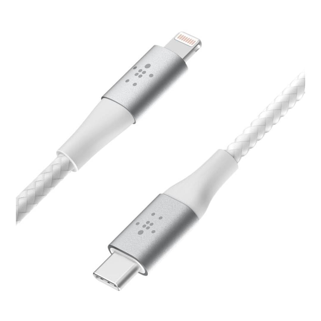 Belkin 2m BoostCharge 30W Braided USB-C to Lightning Cable White CAA004BT2MWH