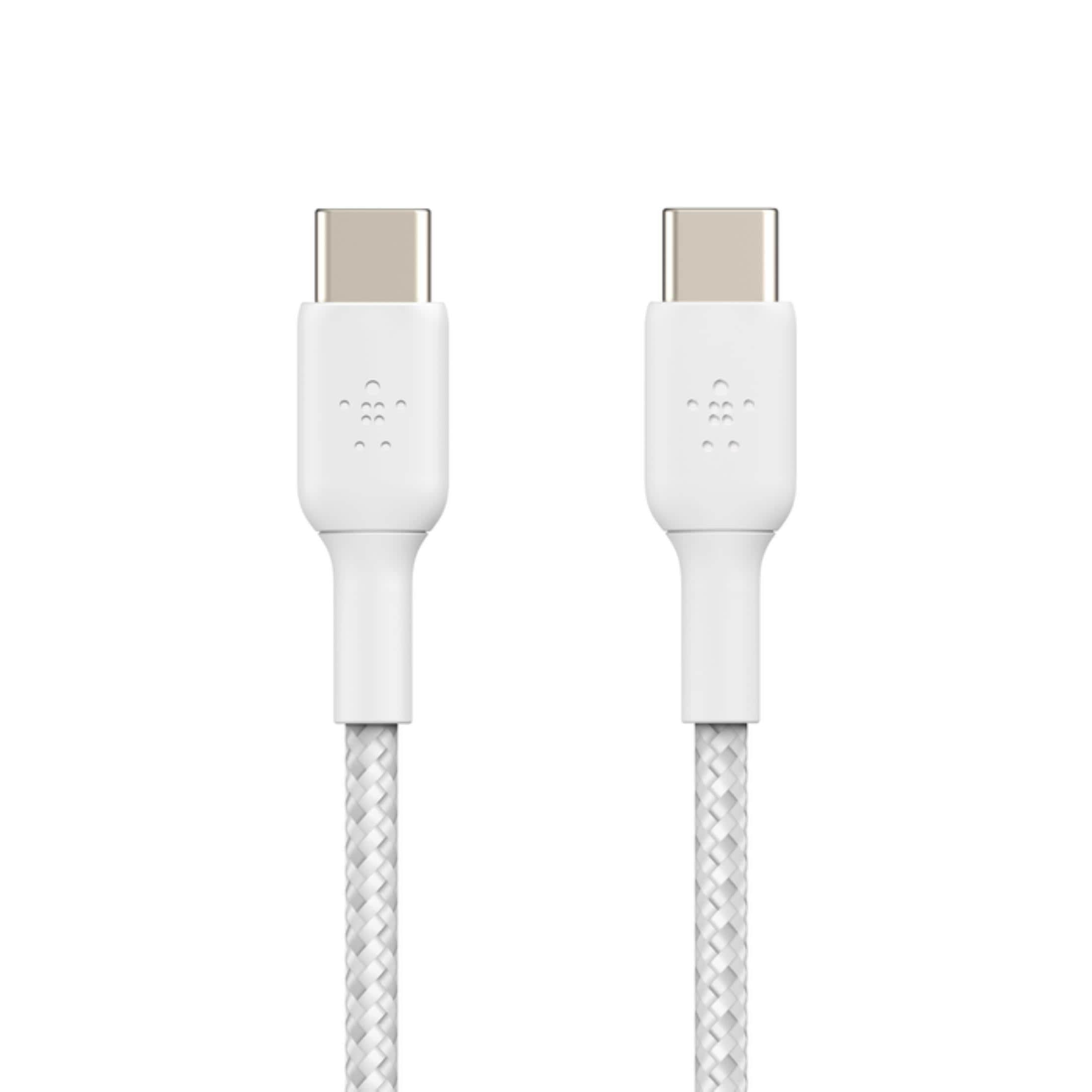 Belkin BoostCharge 1m Braided USB-C to USB-C Cable - White CAB004BT1MWH - Image 2