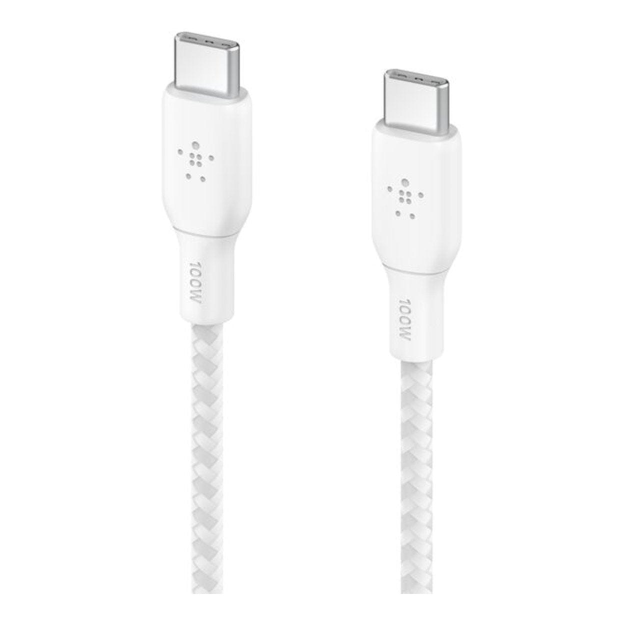 Belkin BoostCharge Type-C Male to Male USB Braided Cable 2m White CAB014BT2MWH - Image 2