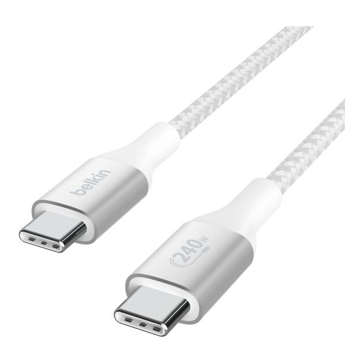 Belkin BoostCharge Type-C Male to Male USB Braided Cable 2m White CAB015bt2MWH - Image 3