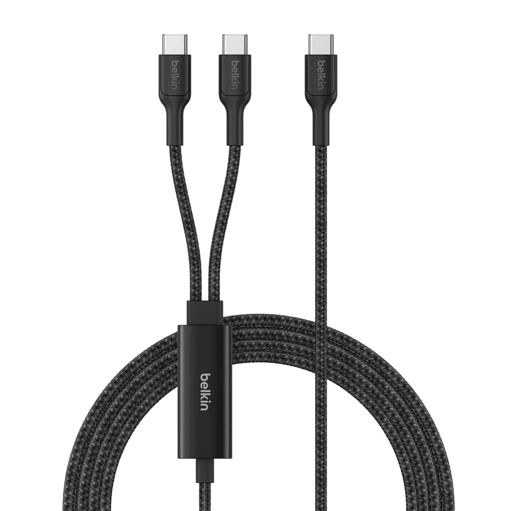 Belkin 140W BoostCharge Pro Braided USB-C to Dual USB-C Cable Black CAC004HQ1.5MBK - Image 5