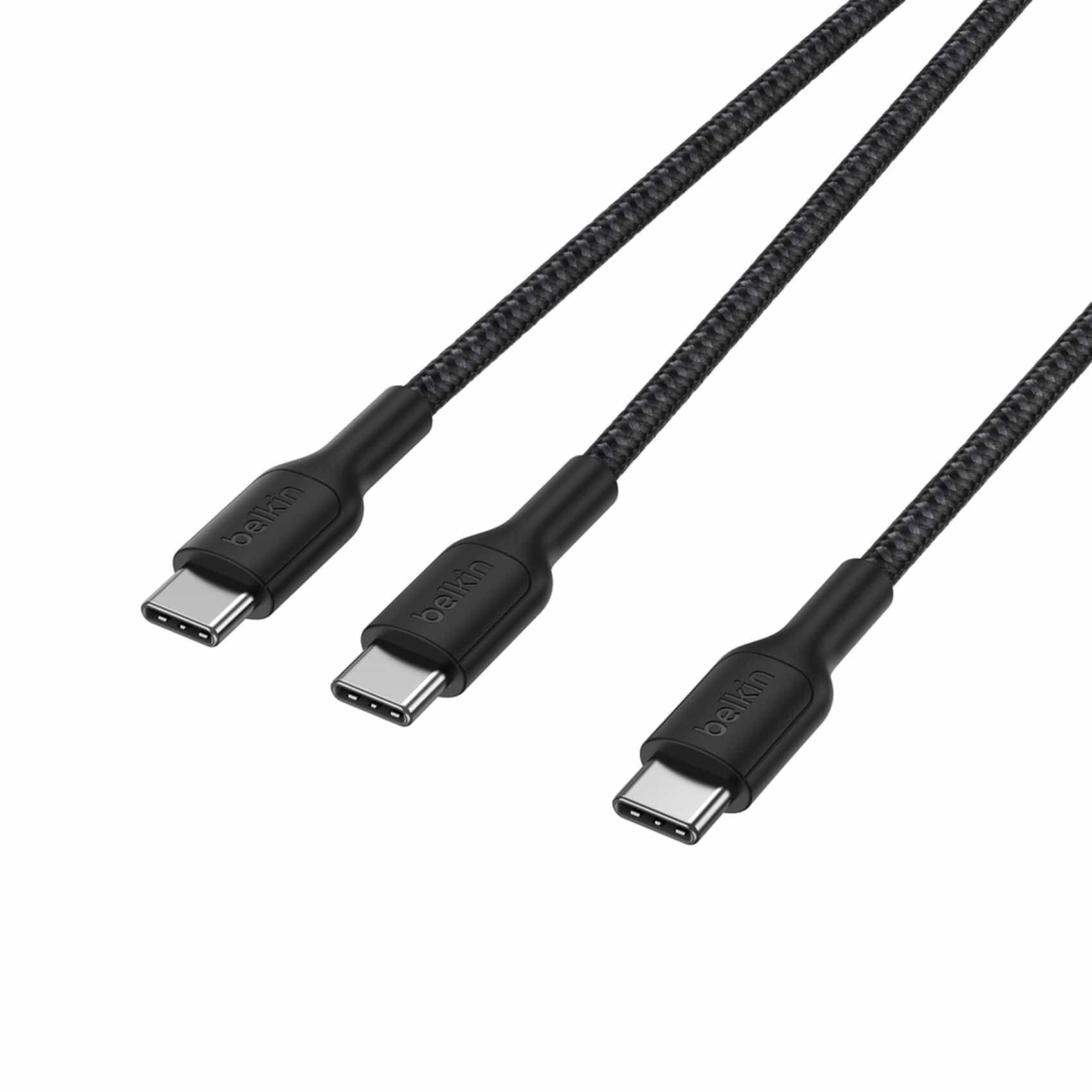 Belkin 140W BoostCharge Pro Braided USB-C to Dual USB-C Cable Black CAC004HQ1.5MBK - Image 4