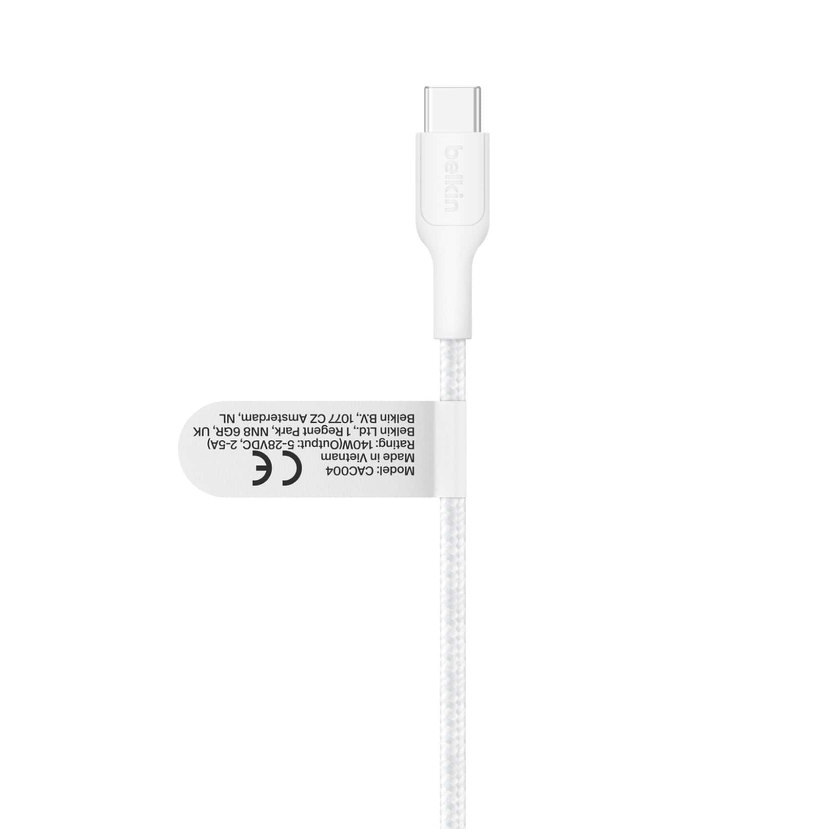 Belkin 140W BoostCharge Pro Braided USB-C to Dual USB-C Cable White CAC004HQ1.5MWH - Image 3