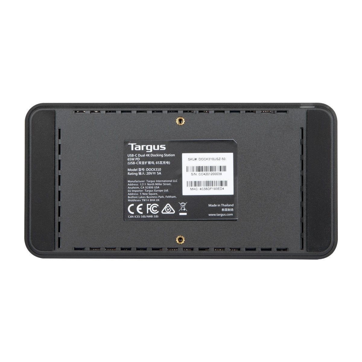 Targus Universal USB-C DV4K Docking Station with 65W Power Delivery DOCK310EUZ - Image 7