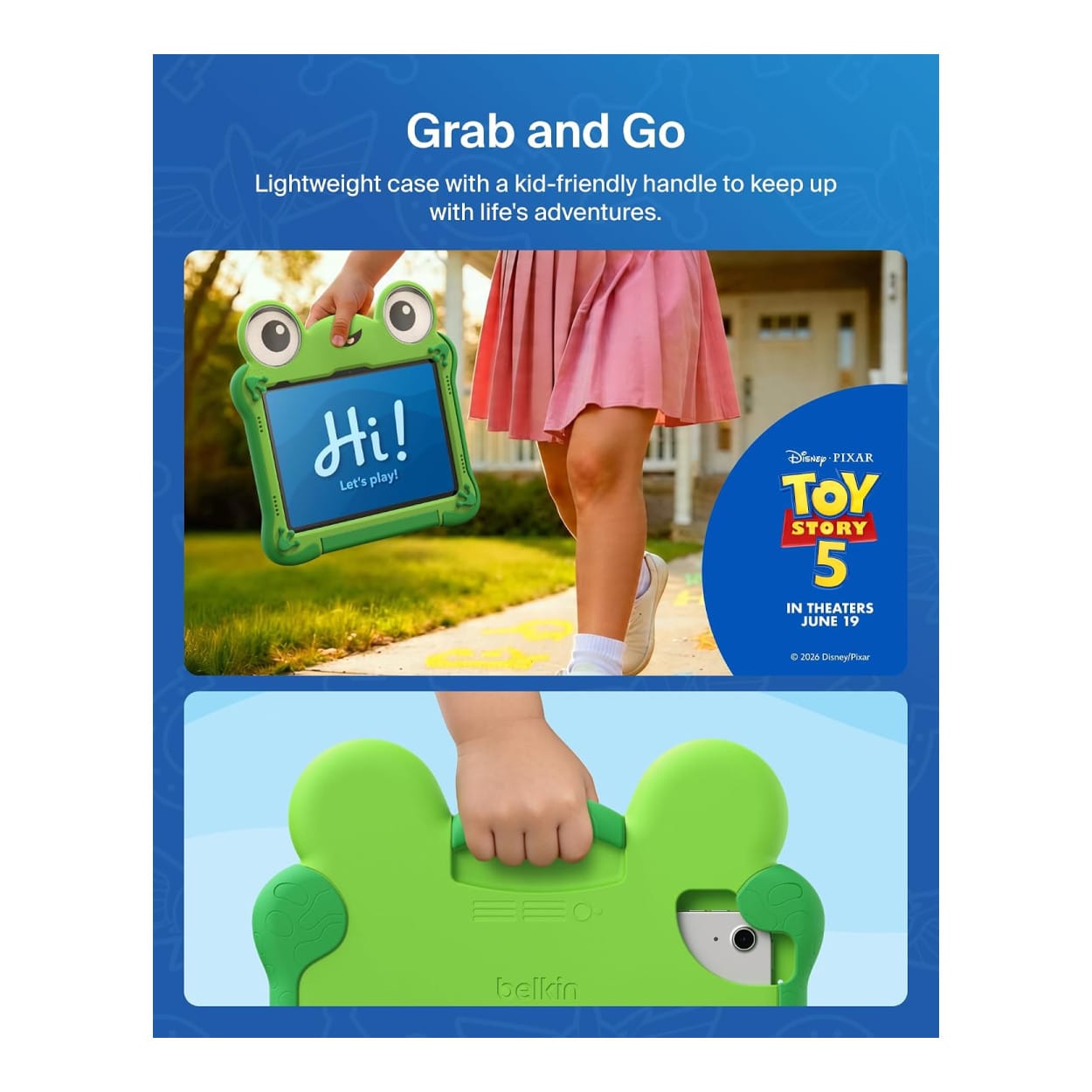 Belkin Disney and Pixar Toy Story 5 Lilypad Tablet Protective Case for iPad A16 11 and 10.9 EVA003HQGR-PX - Image 8