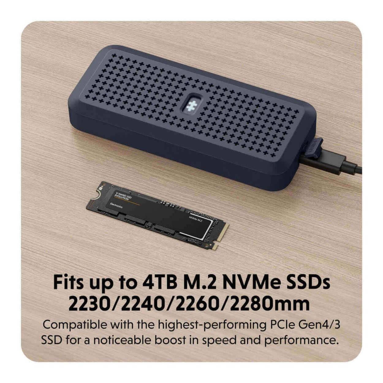HYPER HyperDrive Next USB4 NVMe SSD Enclosure HD5001GL - Image 3