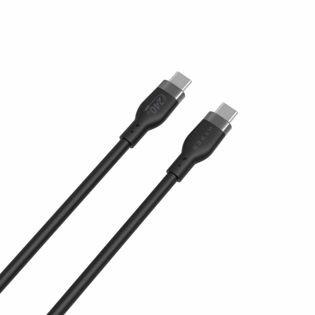 Hyper HyperJuice 240W Silicone 1m USB-C to USB-C Cable Black HJ4001BKGL - Image 2