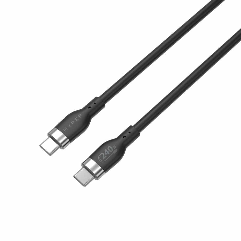 Hyper HyperJuice 240W Silicone 1m USB-C to USB-C Cable Black HJ4001BKGL - Image 3