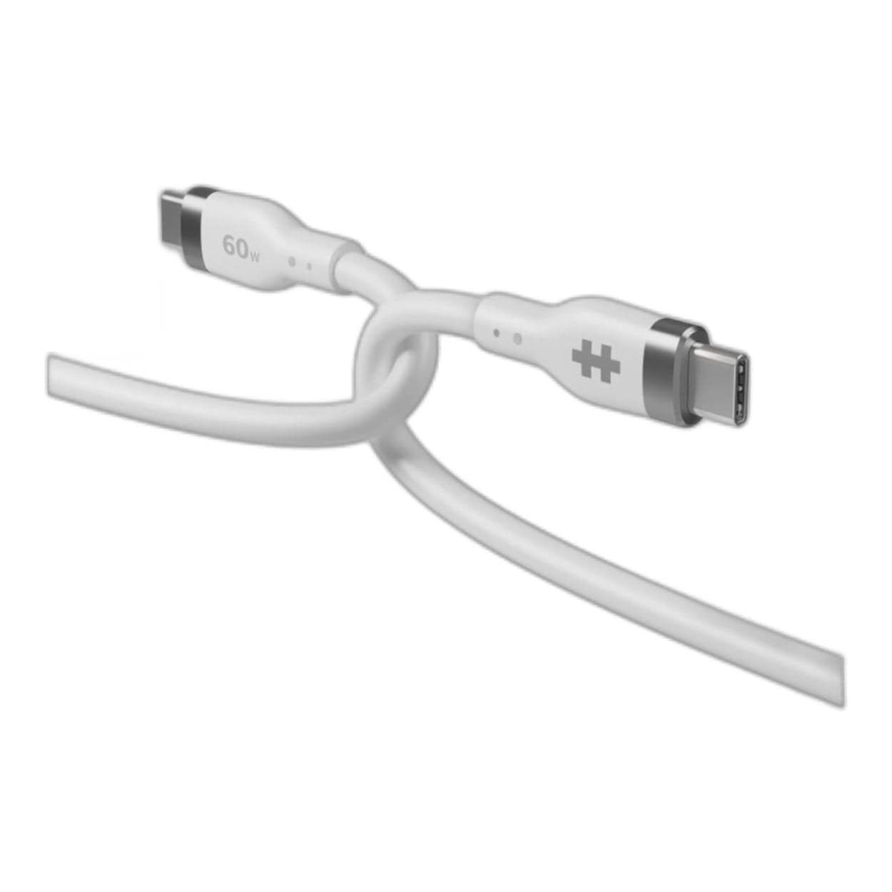 Hyper HyperJuice 1.5m USB-C Silicone Charging Cable White HJ4011WHGL - Image 5