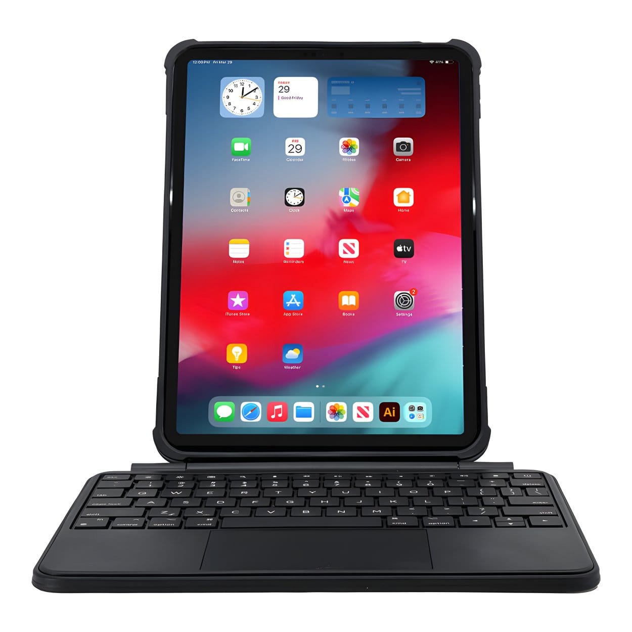 Macally Rugged 11-inch iPad Keyboard Case with Trackpad - Black IPKBCASE11 - Image 9