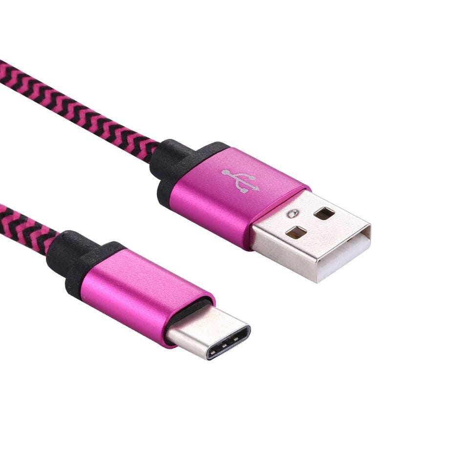 Tuff-Luv USB 3.1 Type-C to USB 2.0 Charge Cable - Pink J9_32 - Image 2