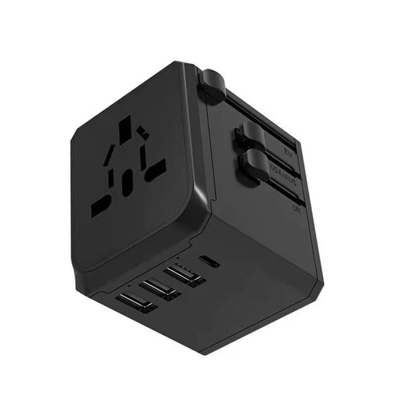 Tuff-Luv Universal Travel Adapter with 3 USB+Type -C - Black MF1102 - Image 2