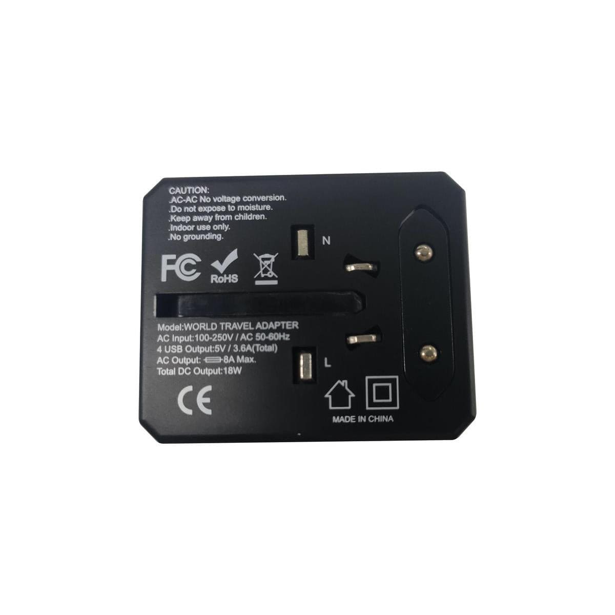 Tuff-Luv Universal Travel Adapter with 3 USB+Type -C - Black MF1102 - Image 4