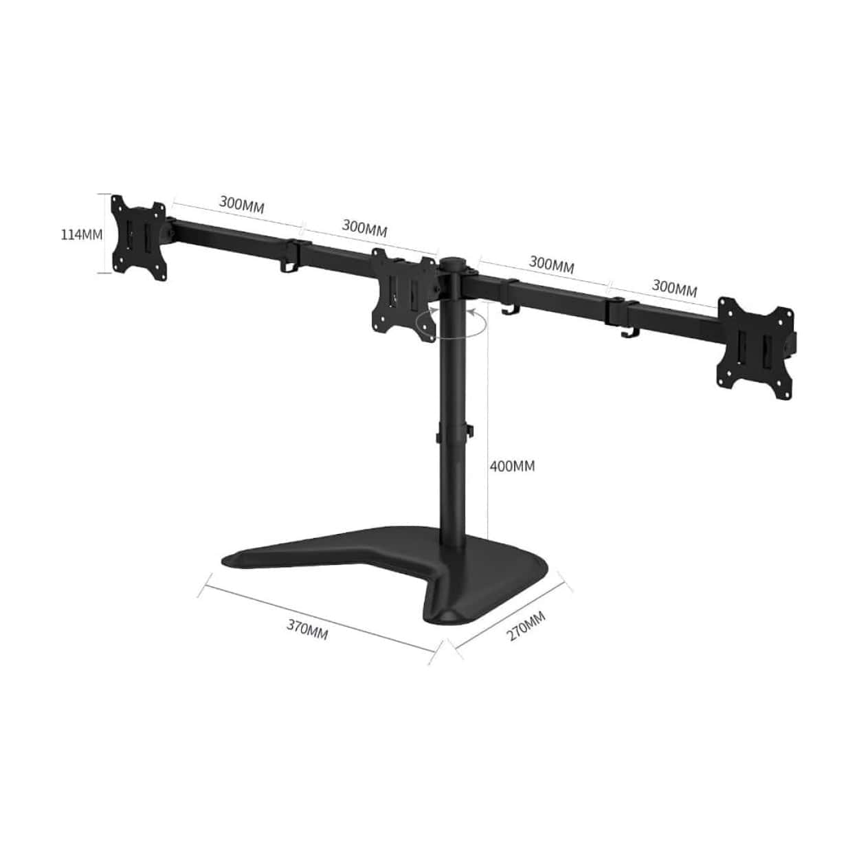 Tuff-Luv 3-Screen Monitor Stand with Desk Mount MF2007 - Image 4