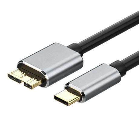 Tuff-Luv 1m USB-C to Micro-B Hard Drive Data Cable Black MF2106 - Image 3