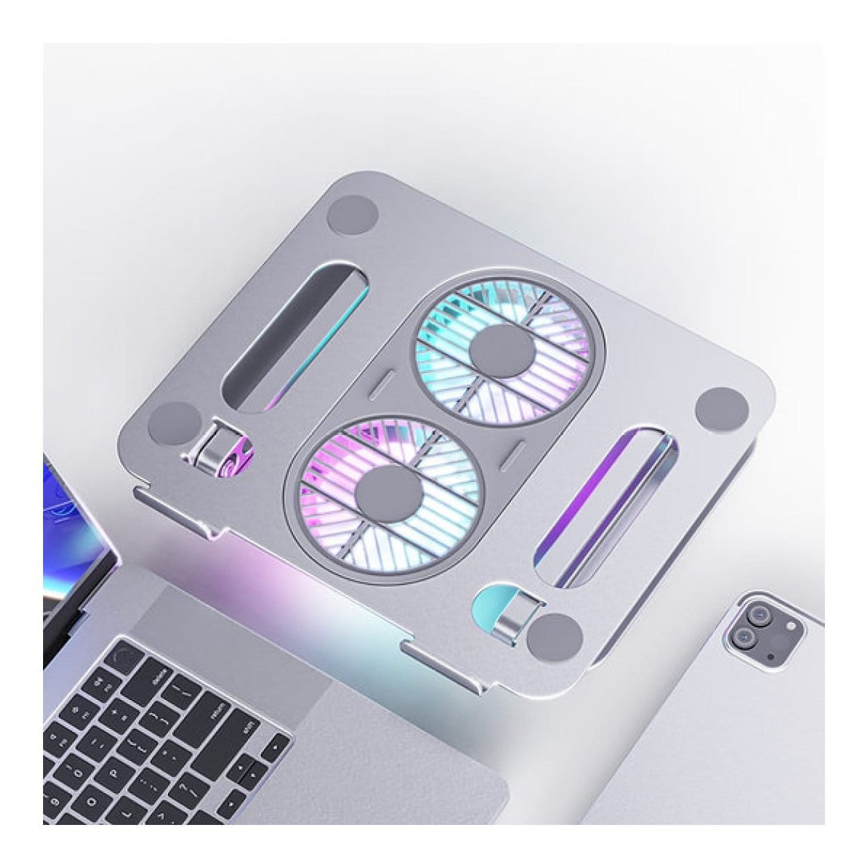 Tuff-Luv 10-17-inch Adjustable Notebook Stand with Cooling Fans MF2377 - Image 5