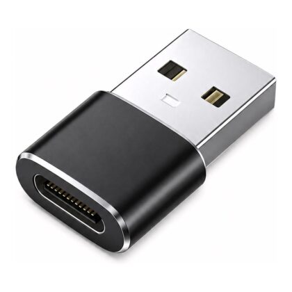 Tuff-Luv USB-C Female to USB-A Male Transmission and Charging Adapter Black MF2582