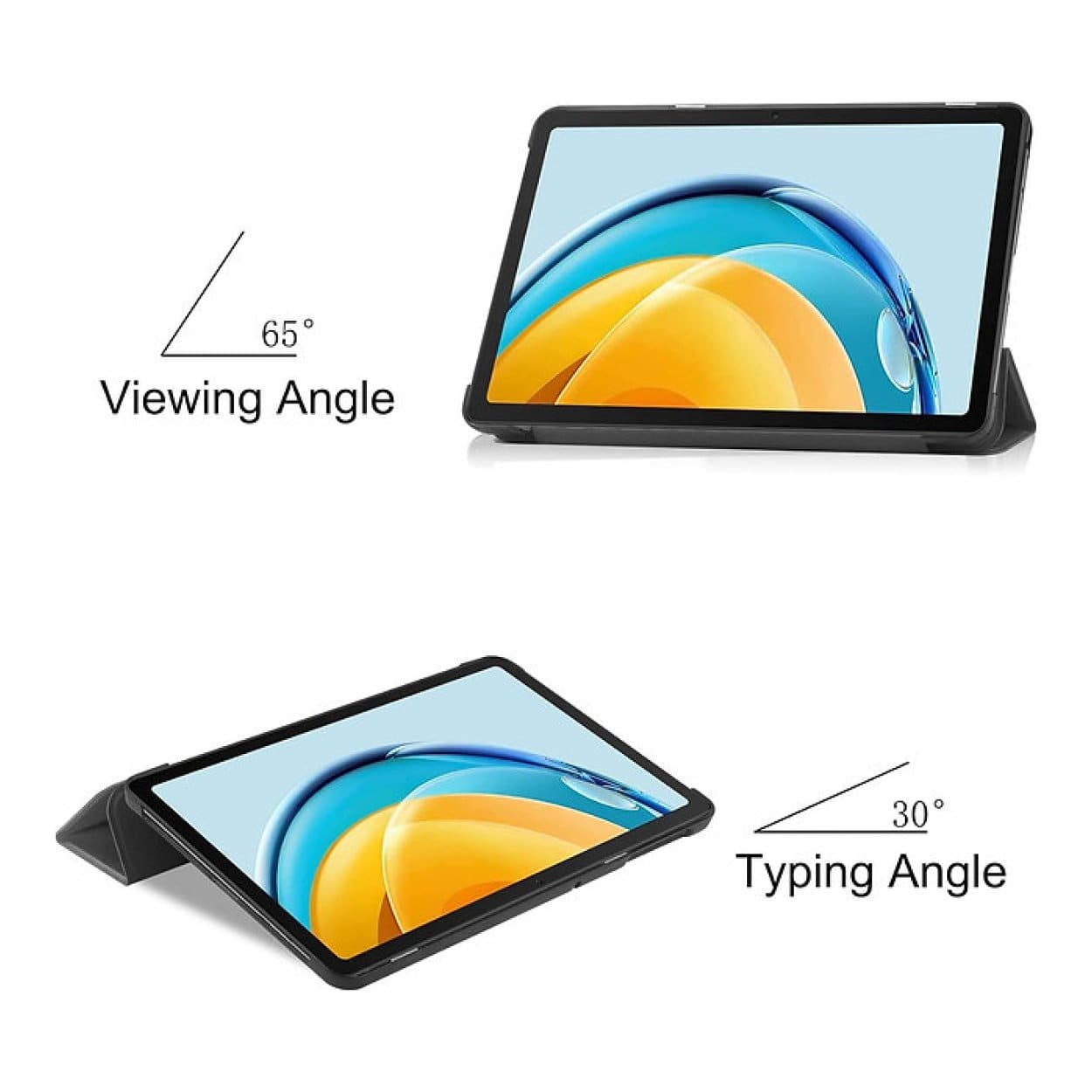 Tuff-Luv 10-inch Folio Smart Tablet Case for Huawei MatePad SE Black MF2656 - Image 4