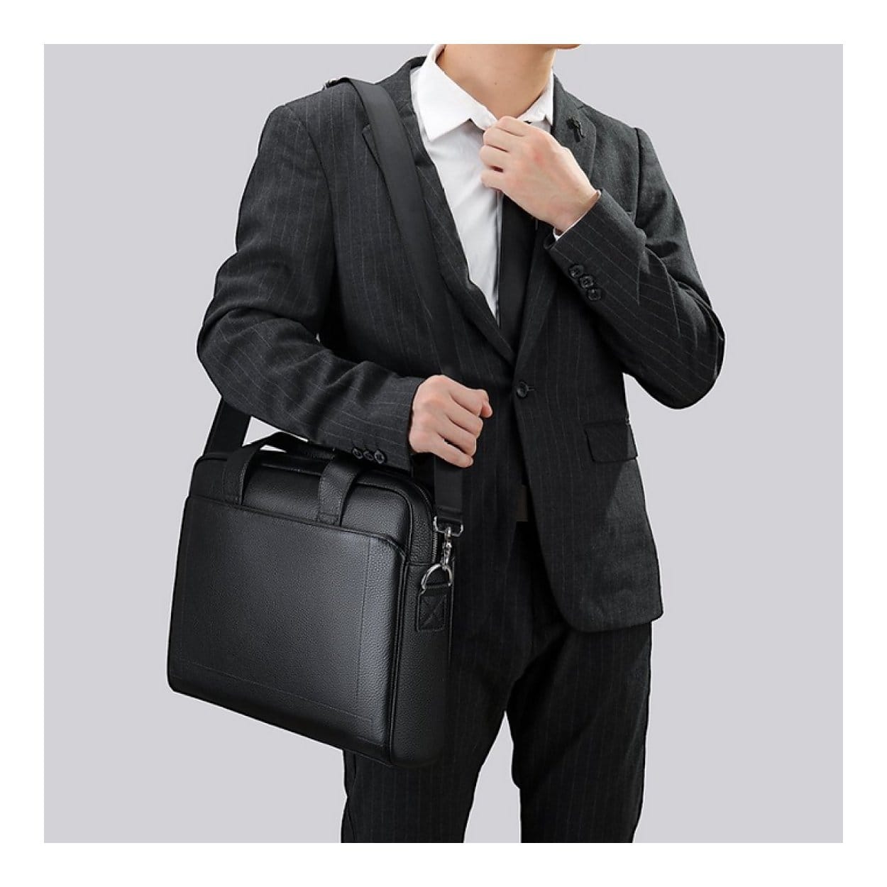 Tuff-Luv 14-inch Premium Genuine Leather Notebook Bag MF3600BL - Image 4