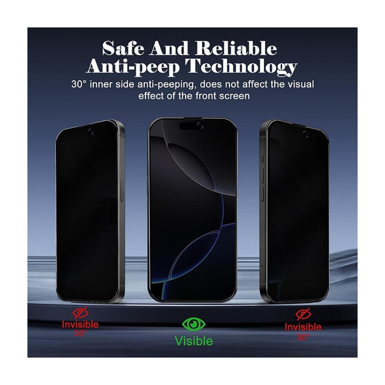 Tuff-Luv 2.5D Tempered Privacy Filter Glass for Apple iPhone 16 Pro Max Dark MF3673 - Image 3