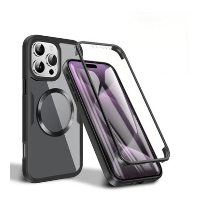 Tuff-Luv MF3689 Magnetic Magsafe Case with Screen Protector for iPhone 16 Pro Black