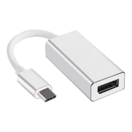 Tuff-Luv 4K Type-C Male to Female DisplayPort Adapter Silver MF3858