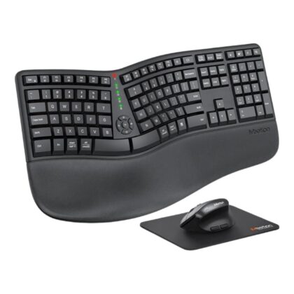 Tuff-Luv Split Arch Ergonomic Wireless Keyboard and Mouse Combo Black MF3860