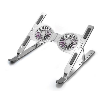 Tuff-Luv Ergonomic Adjustable Aluminum Laptop Stand with Dual Cooling Fans MF3925