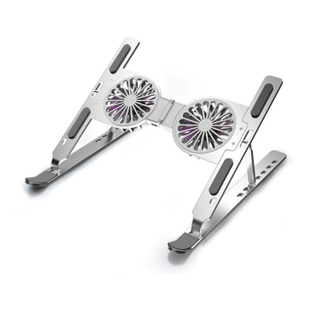 Tuff-Luv Ergonomic Adjustable Aluminum Laptop Stand with Dual Cooling Fans MF3925