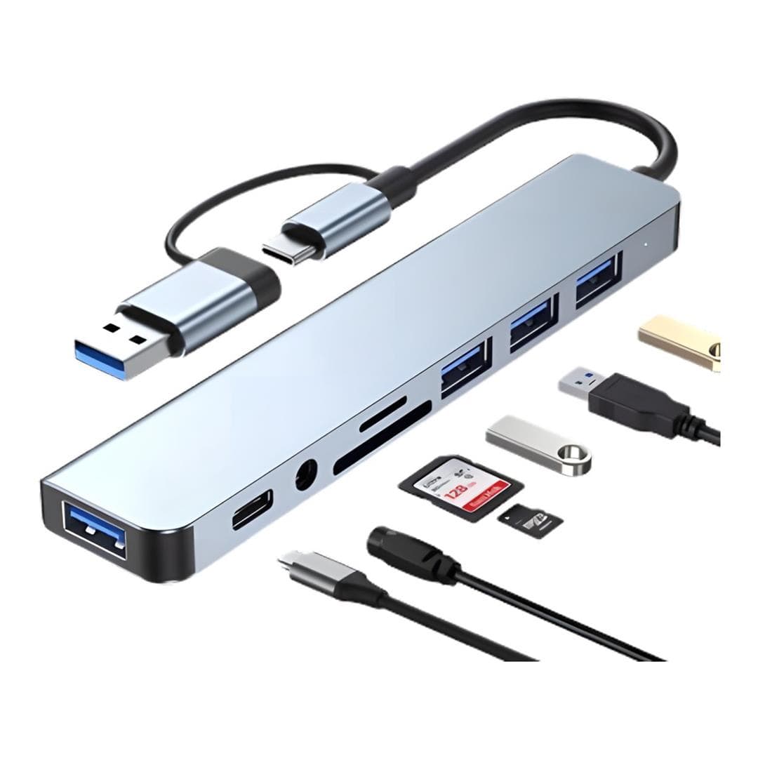 Tuff-Luv 8-in-1 USB-C Hub Multiport Adapter MF3938