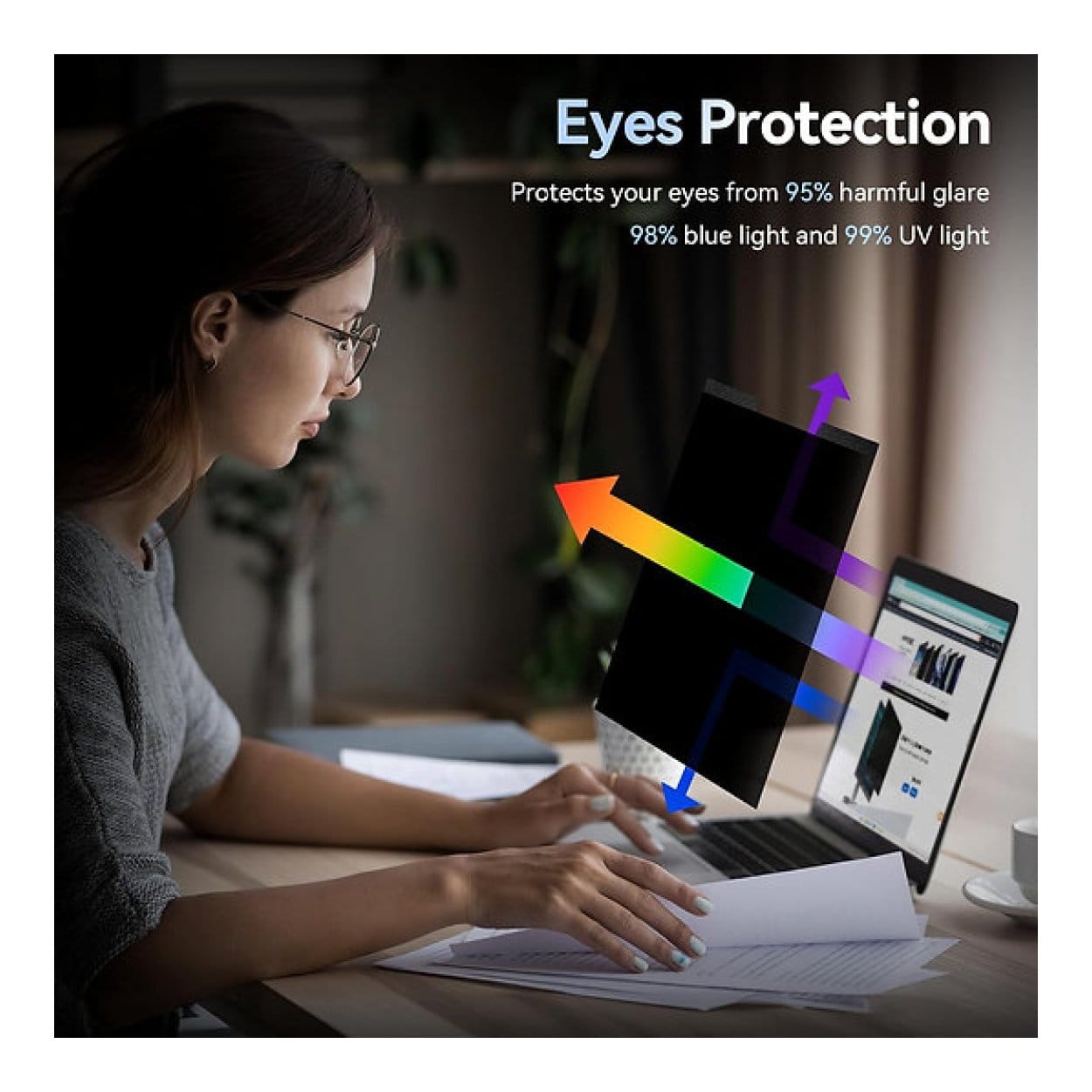 Tuff-Luv 14-inch Magnetic Notebook Privacy Screen Filter MF3984 - Image 5