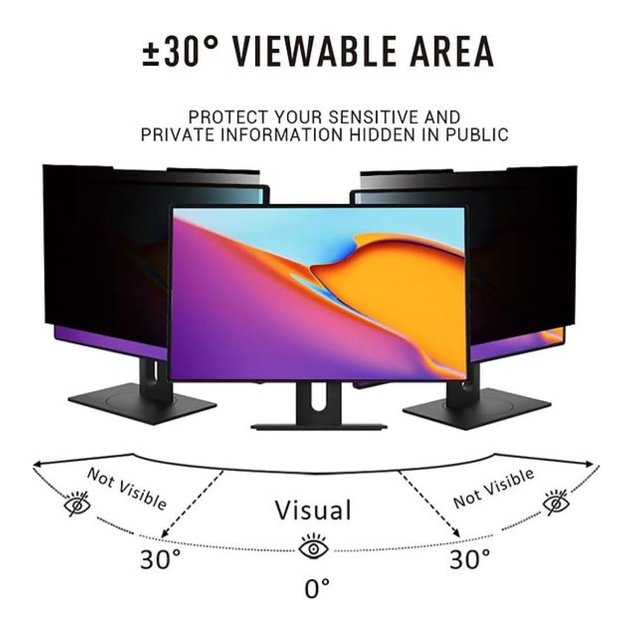 Tuff-Luv 27-inch Magnetic Privacy Screen Filter for Monitor MF3997 - Image 7