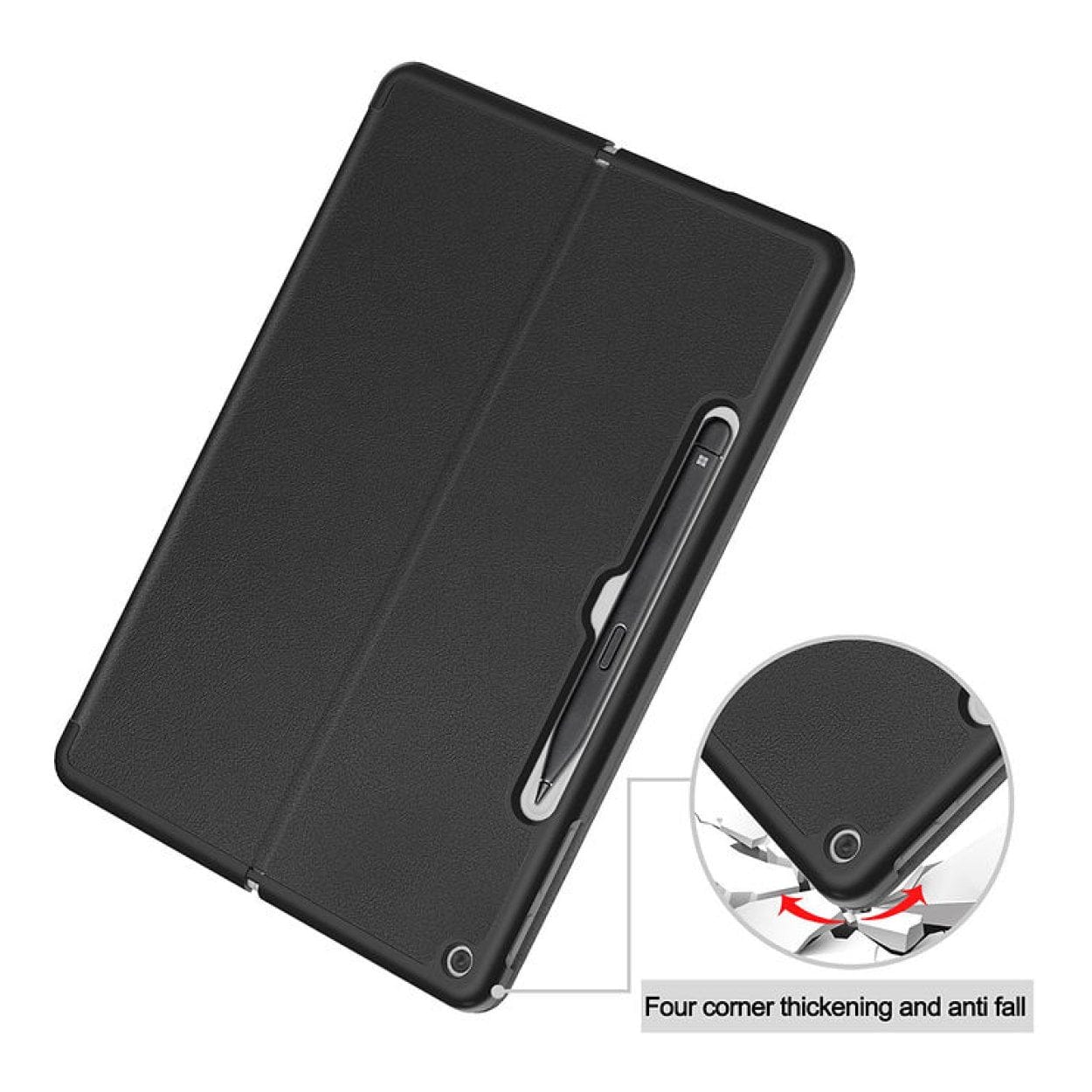 Tuff-Luv Slim Folio Case with Pen Holder for Surface Pro 12 Black MF4153 - Image 2