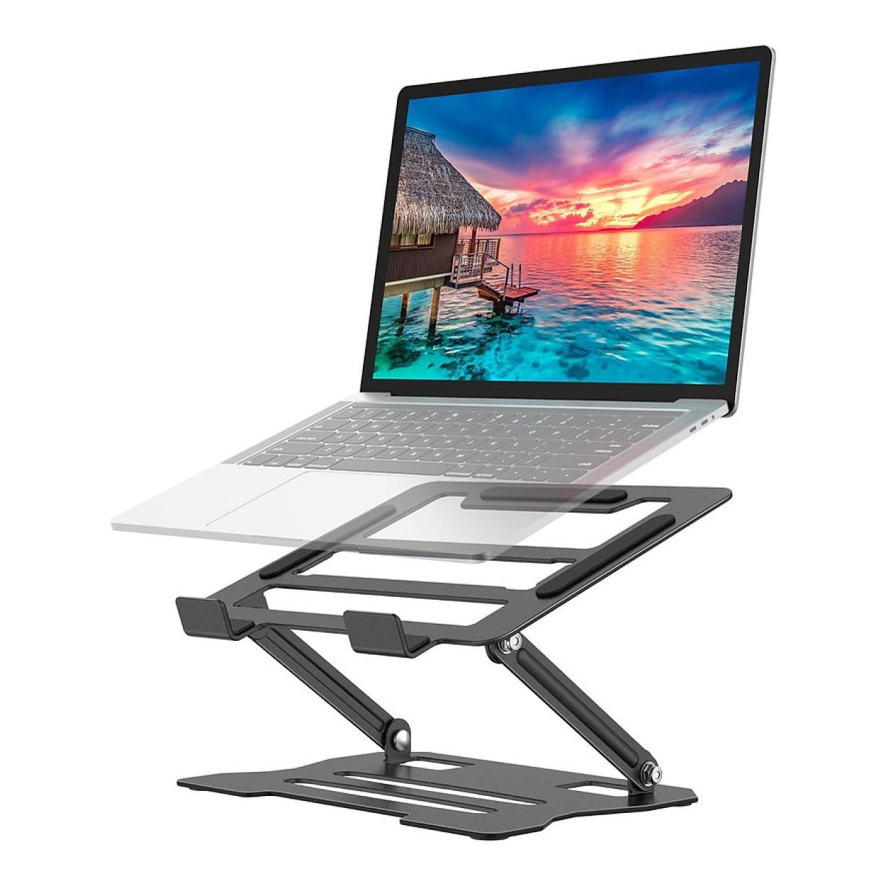Tuff-Luv MF4177 13-17-inch Ergonomic Notebook Riser and Cooling Stand Black - Image 2