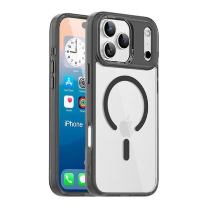 Tuff-Luv Tough Acrylic 2 Tone Magnetic Magsafe Case For Apple iPhone 17 Pro Clear Black MF4186