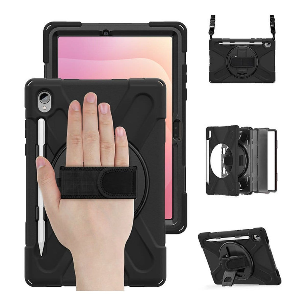 Tuff-Luv Armour Jack Rugged Case with Shoulder Strap for Galaxy Tab S11 X730/X736 Black MF4205 - Image 3