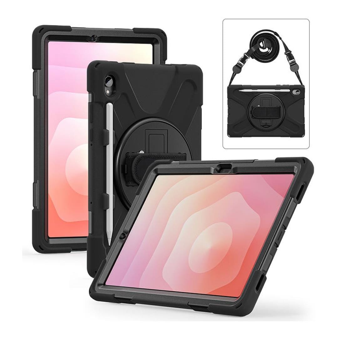 Tuff-Luv Armour Jack Rugged Case with Shoulder Strap for Galaxy Tab S11 X730/X736 Black MF4205 - Image 11