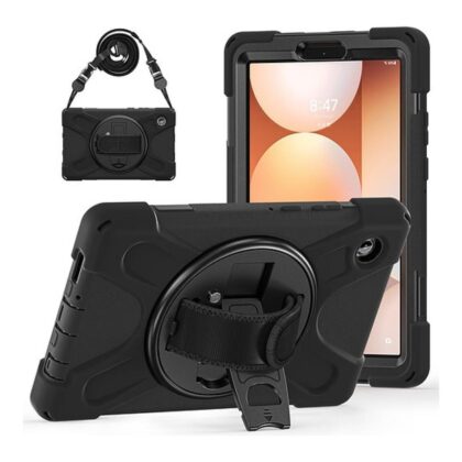 Tuff-Luv Armour Jack Rugged Case with Strap for Galaxy Tab A11 SM-X133/X135 Black MF4212