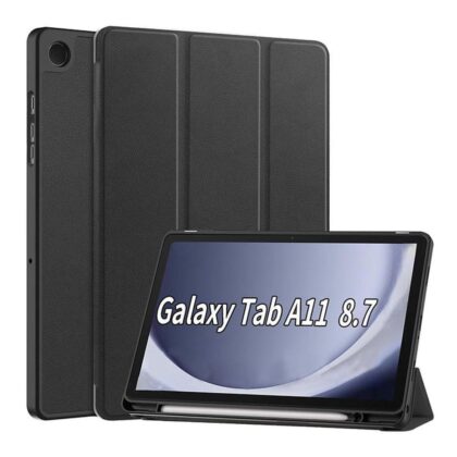 Tuff-Luv Essentials Folio Case with Pen Slot For Galaxy Tab A11 SM-X133/X135 Black MF4214